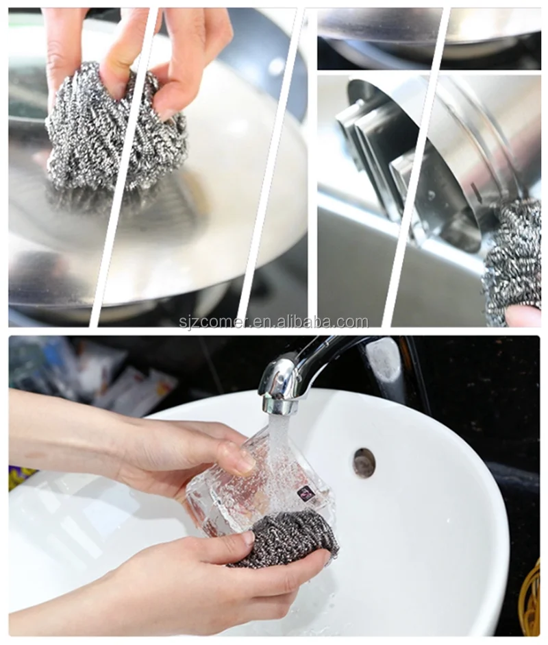 best quality kitchen stainless steel metal scourer ,galvanized wire mesh scourer