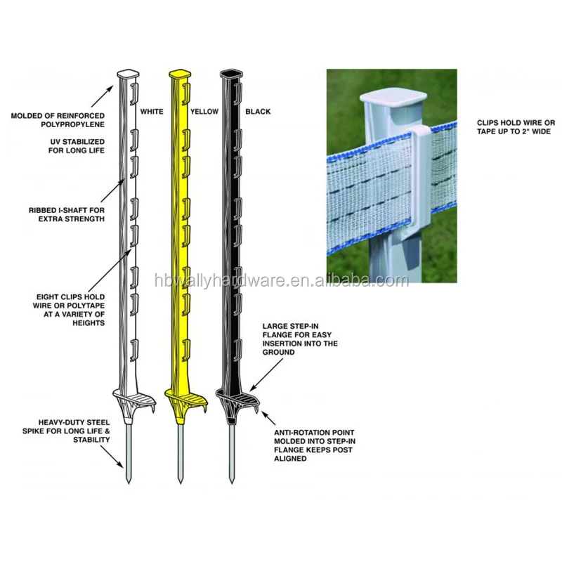 Электрический забор протектора в пост стержневой изолятор для крупного рогатого скота, козье молоко