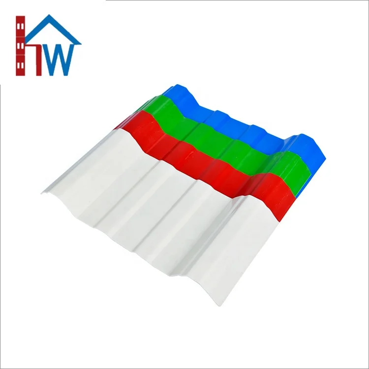 Waterproof corrugated plastic upvc roof covering trapezoidal sheet panels