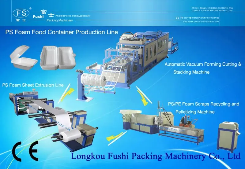 Высокоскоростная формовочная машина для одноразовых вспененных ланч-боксов