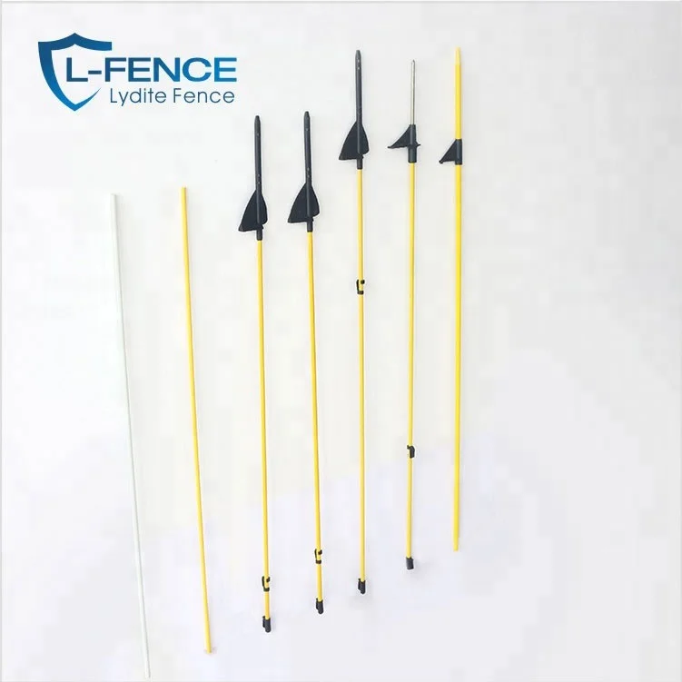 Adjustable Insulator Fiberglass Fence Post For Wire Mesh Netting Electric Fence Posts