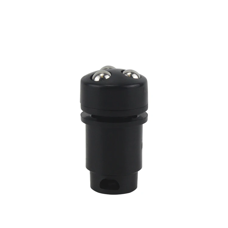 D30mm L100mm 15ml Silkscreen Black Transparent Cap Multi-effect Firming Eye Cream Three Beads Roller Ball Tube