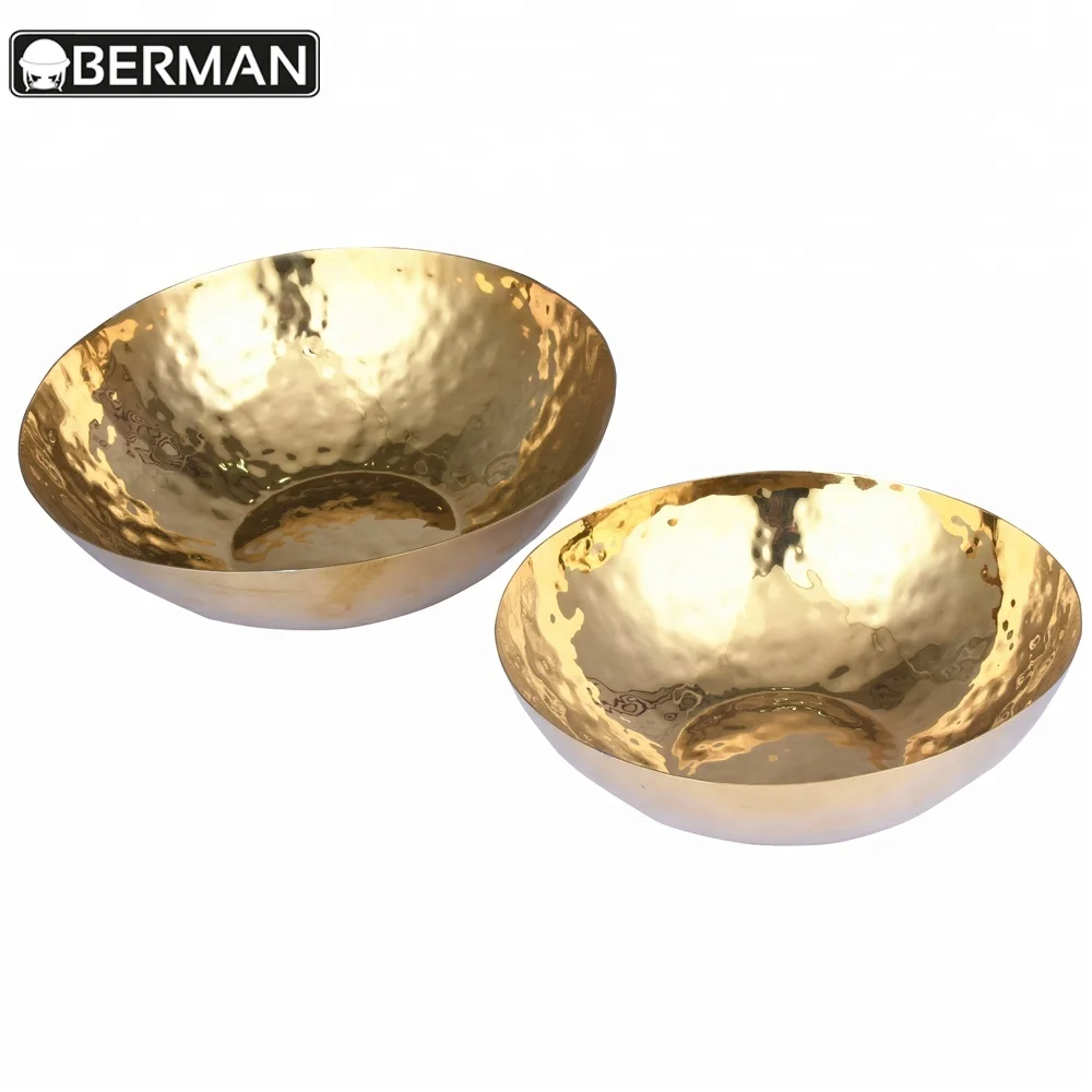 Restaurant equipment price list silver brass antique hammered metal gold plated fruit bowl