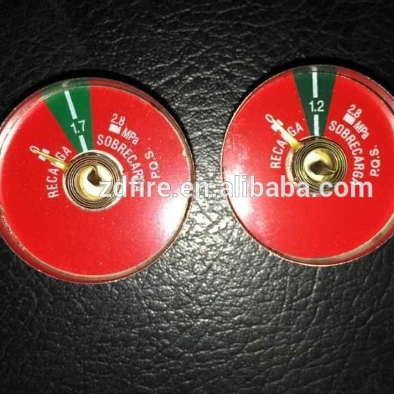 1.2,1.7 manometer,pressure gauge for extinguisher,bourdon tube pressure gauge