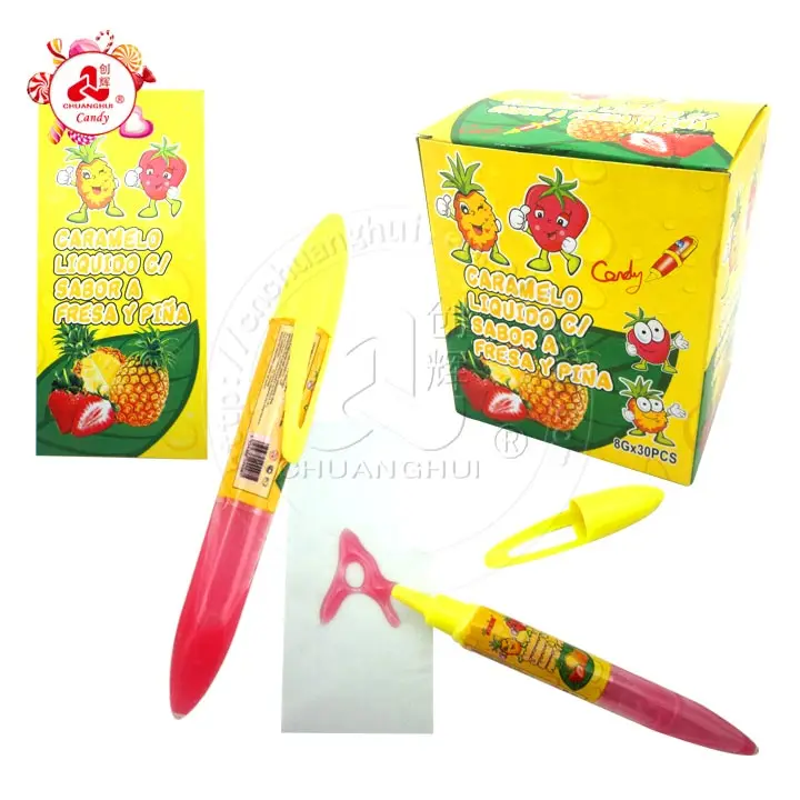 Jam pen with sticky rice papers candy sweets factory
