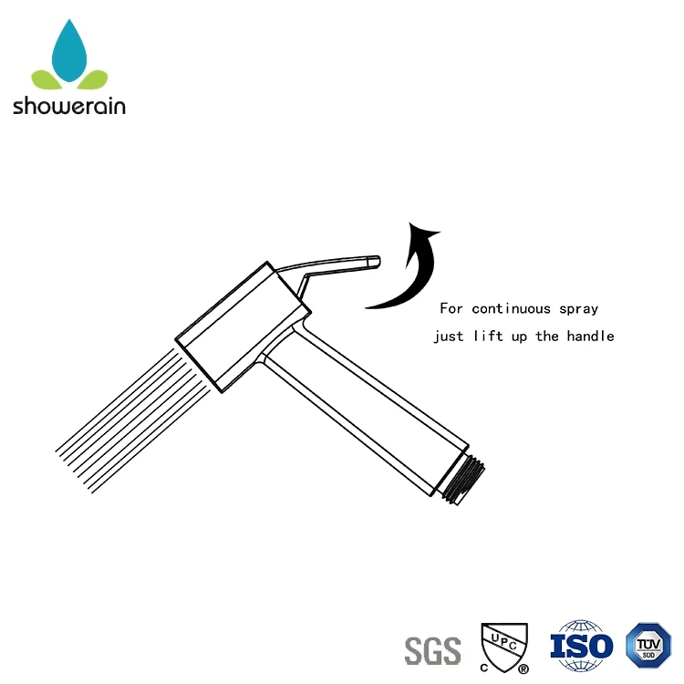 water saving High quality portable abs plastic shut off pressure wash shattaf toilet hand jet spray
