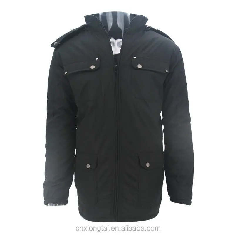 
Мужская зимняя длинная куртка с капюшоном, водонепроницаемая Рабочая куртка с флисовой подкладкой 