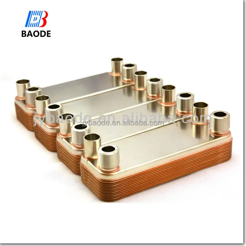 Stainless Steel 316 Plates Copper Brazed Plate Heat Exchanger Evaporator