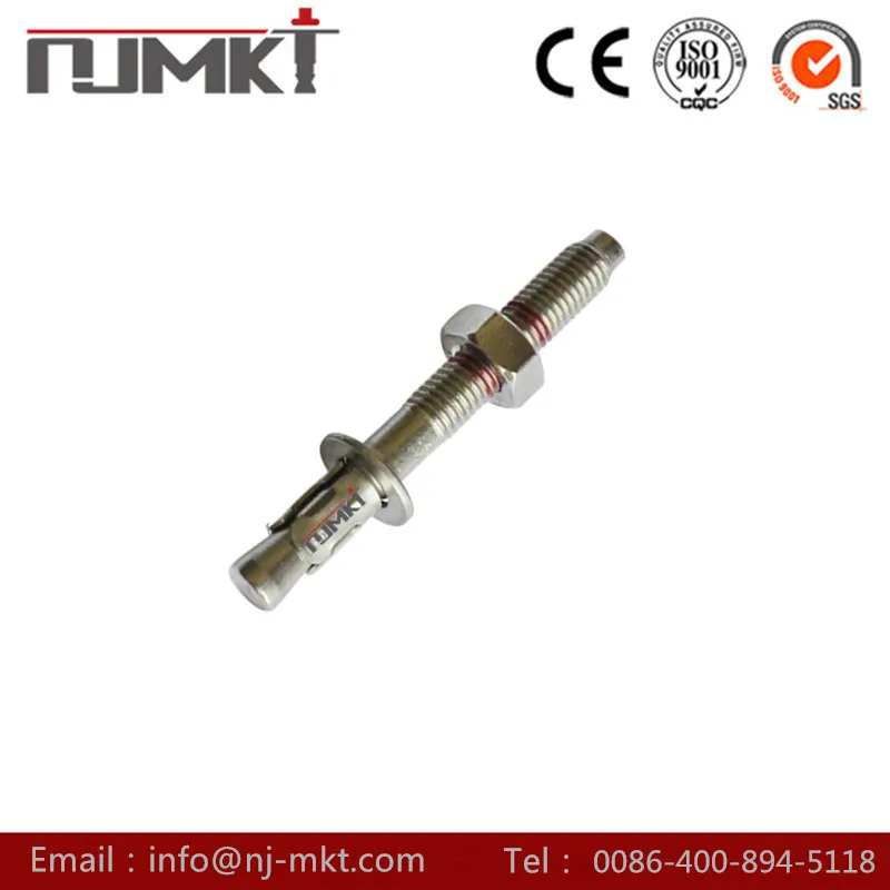 NJMKT клиновые анкеры расширения из углеродистой стали и нержавеющей стали, одобренные для треснутого бетона, нетреснувшего бетона
