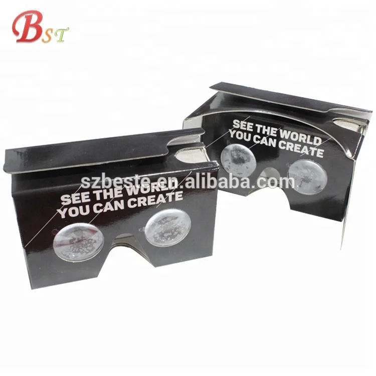 
3d vr glasses virtual reality google cardboard 2.0 with 37mm&34mm biconvex lens 