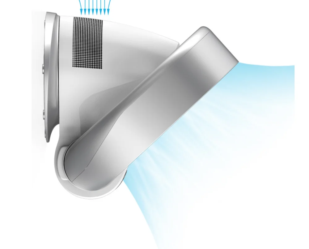 Wall mounted leafless fan bladeless fan