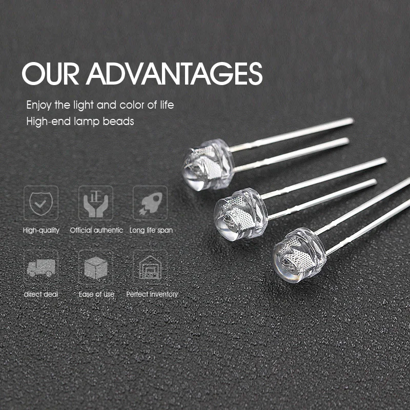 Cheaper Straw Hat 5mm Colorful fast and slow flash Clear Lens White LED Light Emitting Diode (1000pcs)