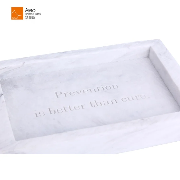 Wholesale Top Grade Hotel Room polyresin  Square Soap Tray Dish Holder White Marble custom Soap Dish
