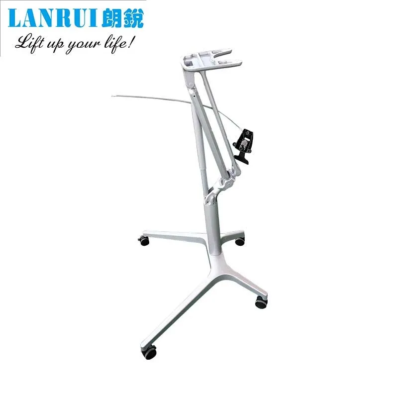 
Single Column Gas Lifting Adjustable Height Table Laptop Computer. 