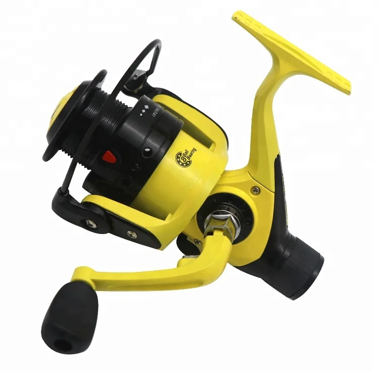 Double Drag REAR Spinning Reel Larger Spool Max Drag Sea Boat Spinning yellow Fishing Reel