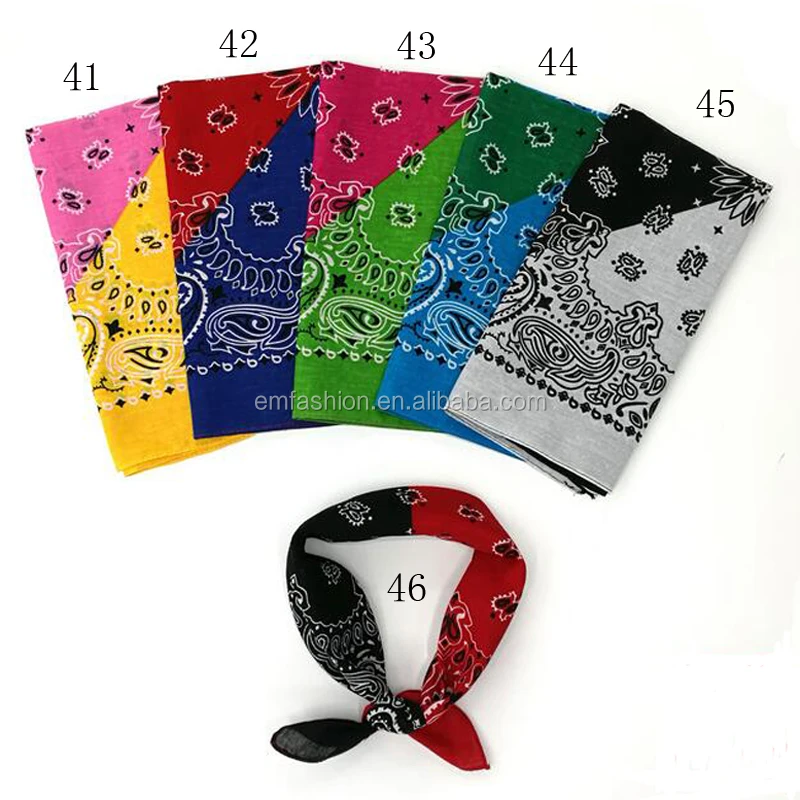 Повязка на голову с принтом пейсли, 100% хлопок, 46 цветов