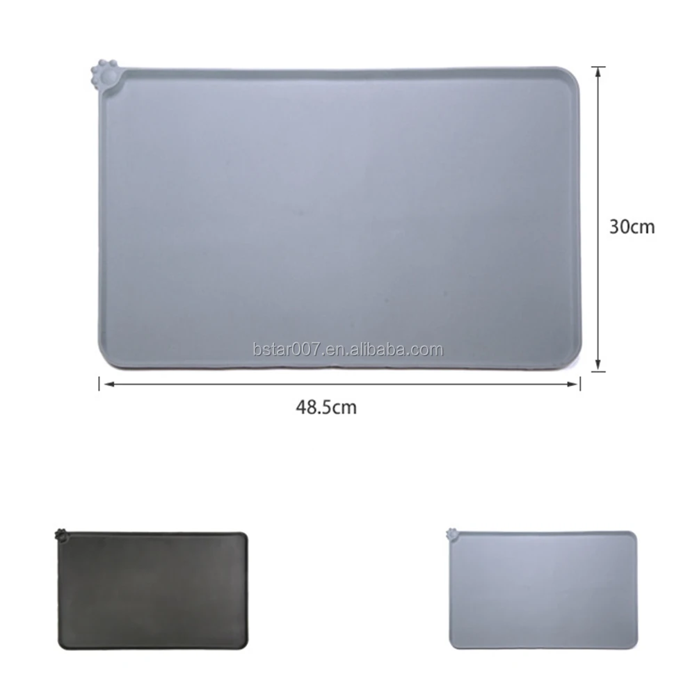 Colorful Silicone Pet Food Mats Tray - Non Slip Pet Dog Cat Bowl Mats Placemat