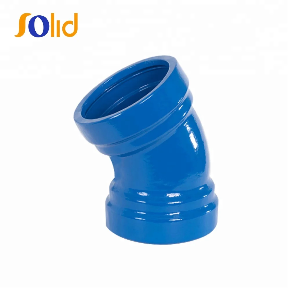 Ductile Iron Tyton Joint Pipe Fittings Double Socket  90 Degree Bend
