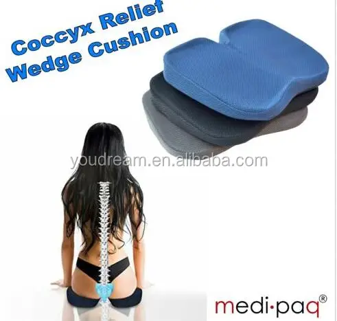 FREEDOM Seat Wedge Cushion COCCYX Chiro Lumbar Support Back Ache Pain Relief Car