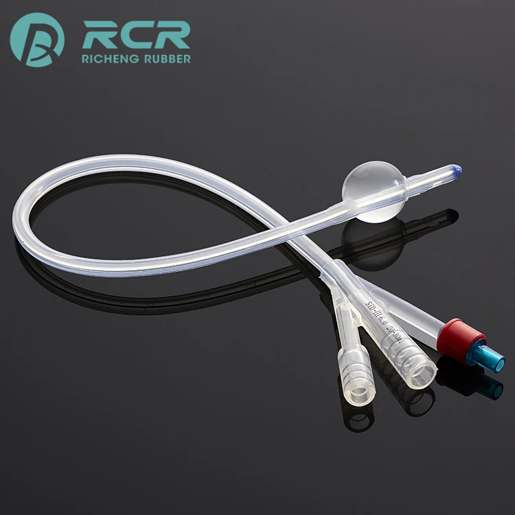 high strength Customized color male foley medical silicone cathether