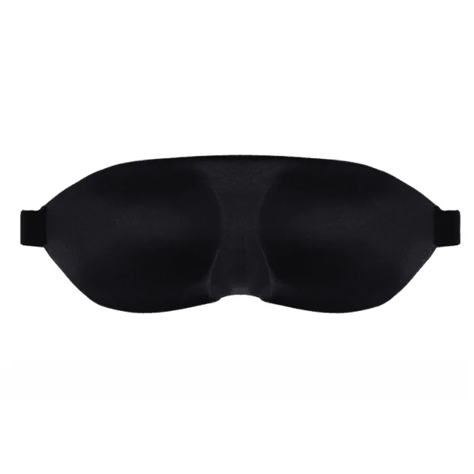 Airline Travel Sleep Soft Breathable Custom logo 3D Sleep Black Steam Eye Mask