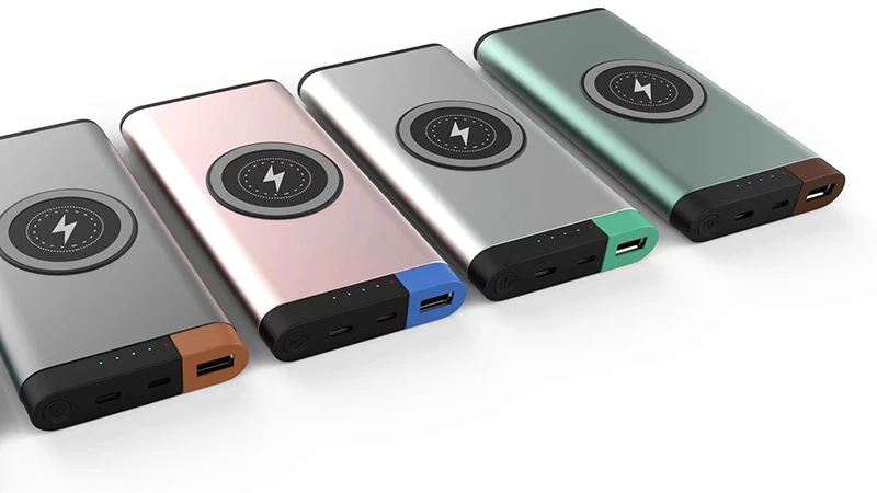 Aluminum alloy shell 10000mAh 16000mAh  battery type c fast charging wireless powerbank