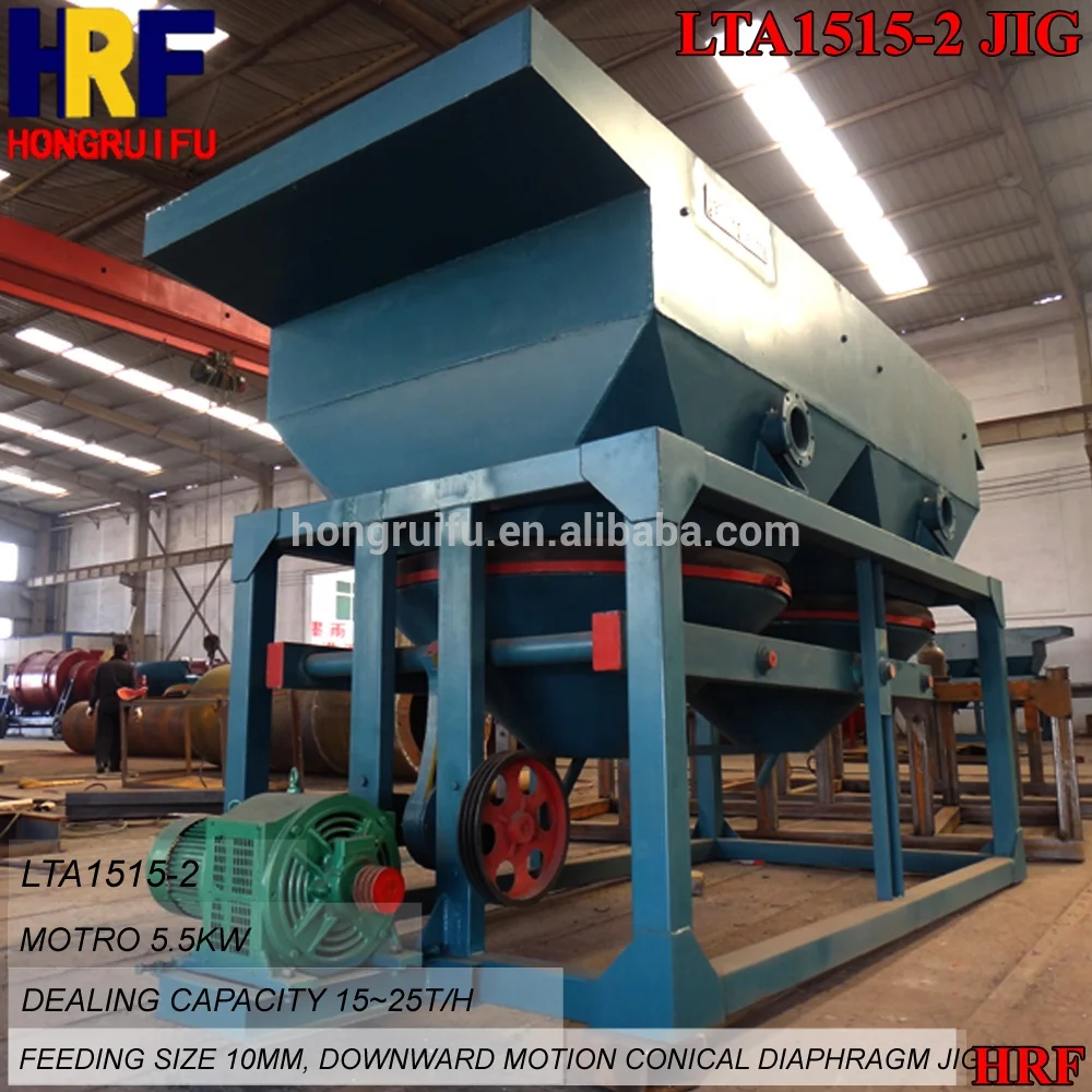 JT-1070 (2-2) Jig machine (Gravity separation) + shaking table(concentrate separation) for gold ore