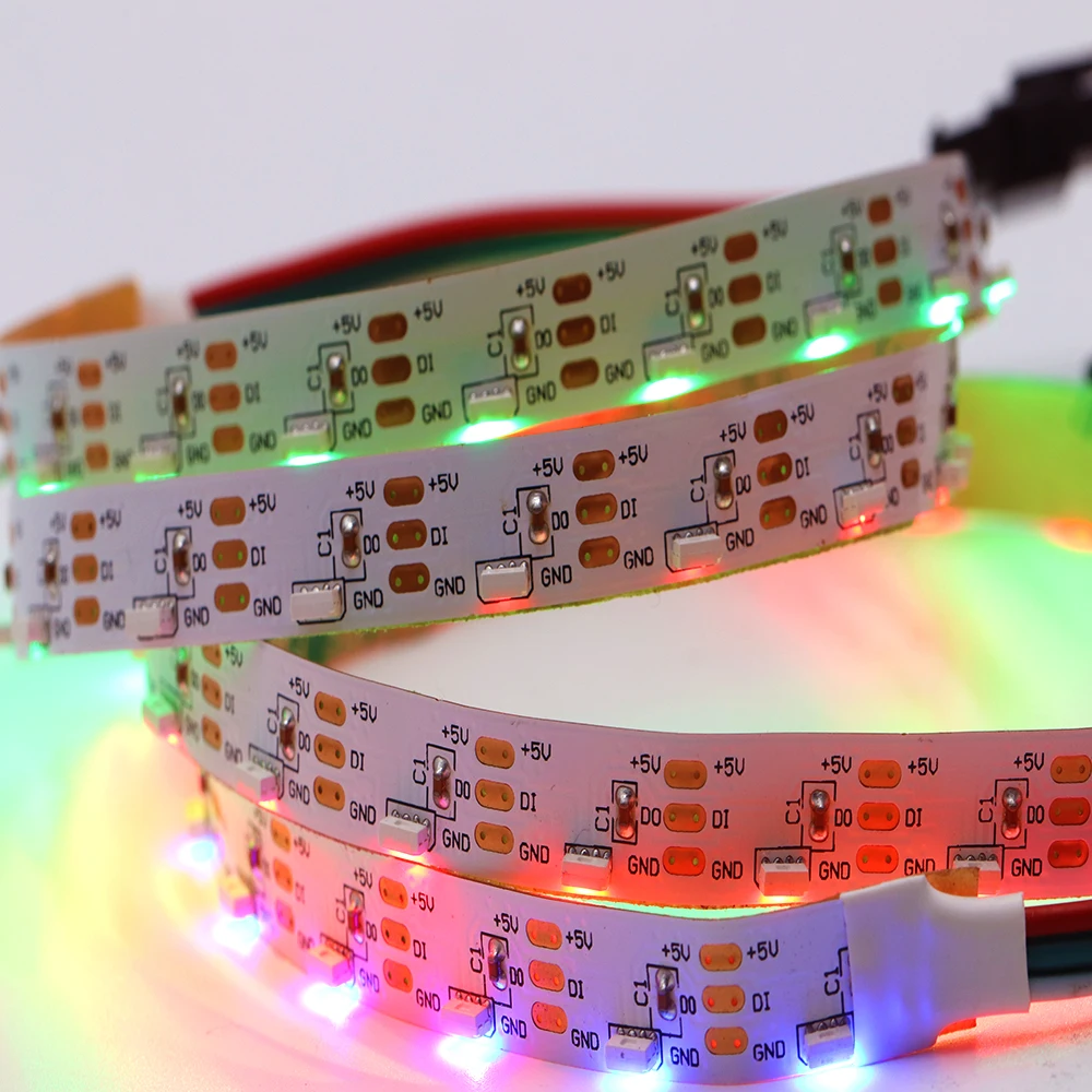 side emitting smd4020 individually addressable led pixel 5m  sk6812 WS2812b mini 4020 rgb side view led strip
