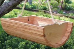 Handmade garden wooden hanging planter