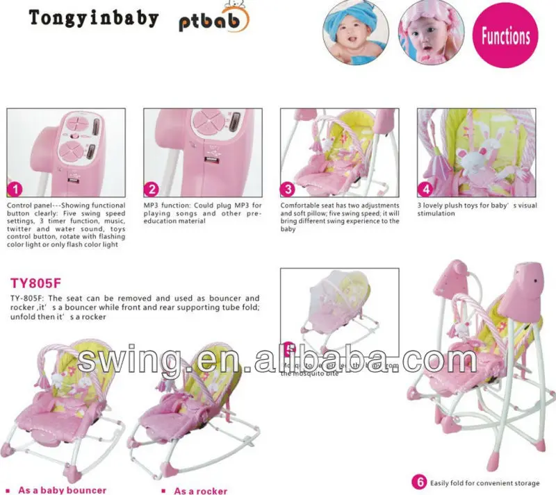 Multi-functional Electric Baby Bouncer baby swing Baby Bassinet