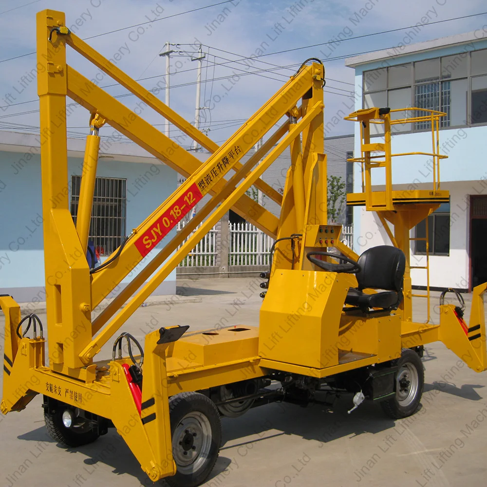 14m mobile diesel hydraulic telescopic boom lift