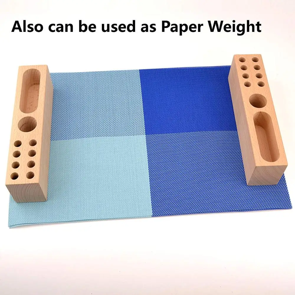 Multipurpose Wood Pen Stand 10 Slots Desk Organizer Wood Pencil Holder