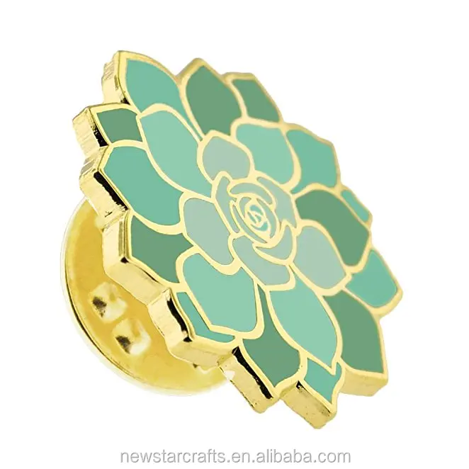 Factory Cheap Custom Metal Flower Brooches and Lapel Pins