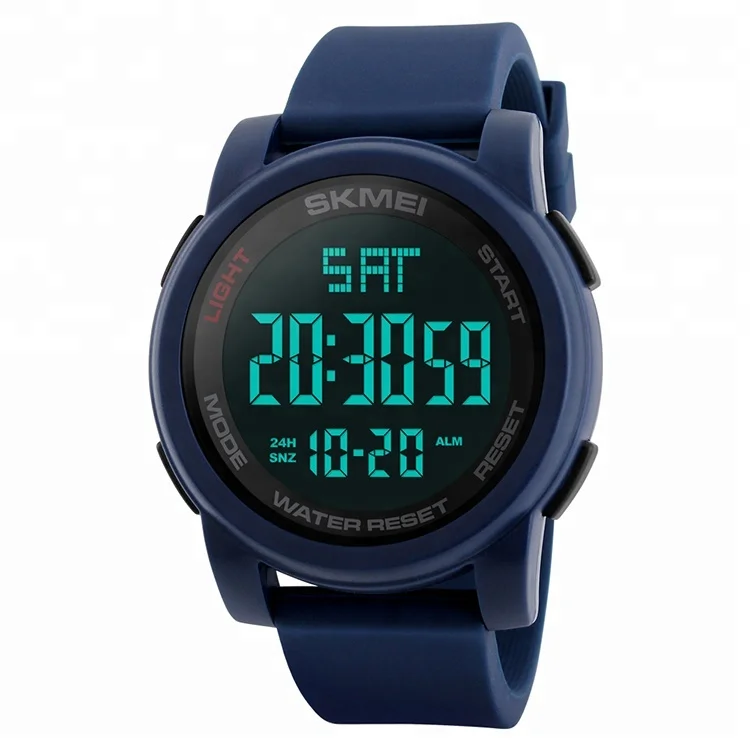 skmei 1257 hot sale waterproof chrono alarm digital mens wrist sports watch