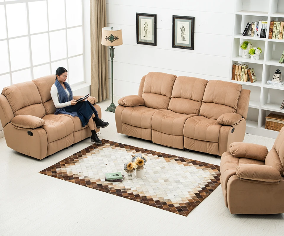 Modern Kursi Sofas De Dos Plazas Reclinables Electricos Untuk Ruang Tamu Reclining Sectional Leather Recliner Sofa 2 Seater