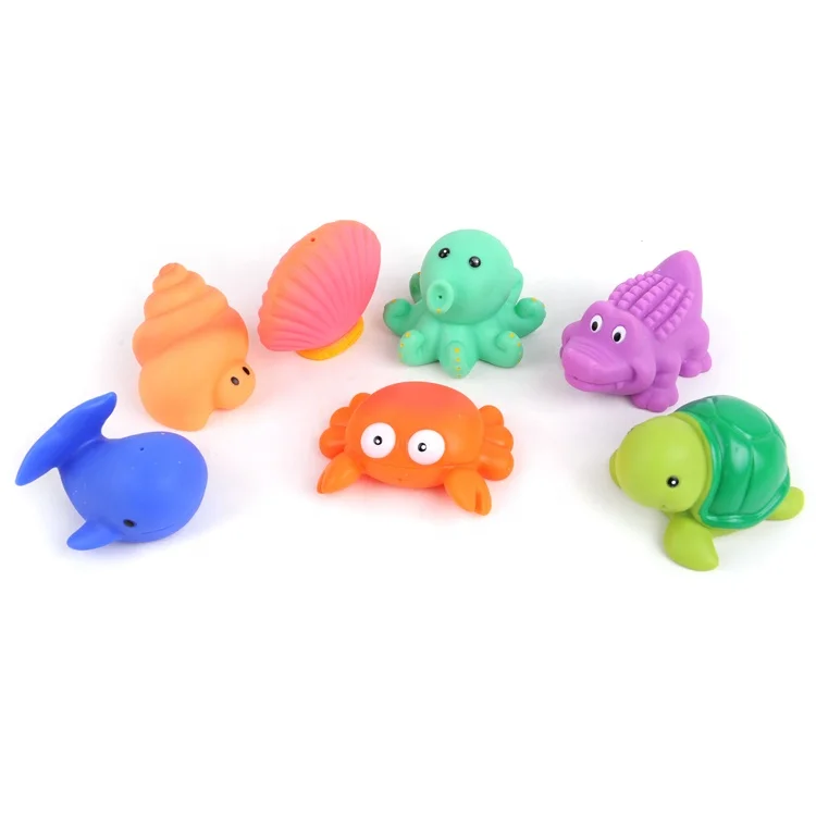 Top selling bath dolphin crab tortoise octopus floating bath animal toys squirt toys