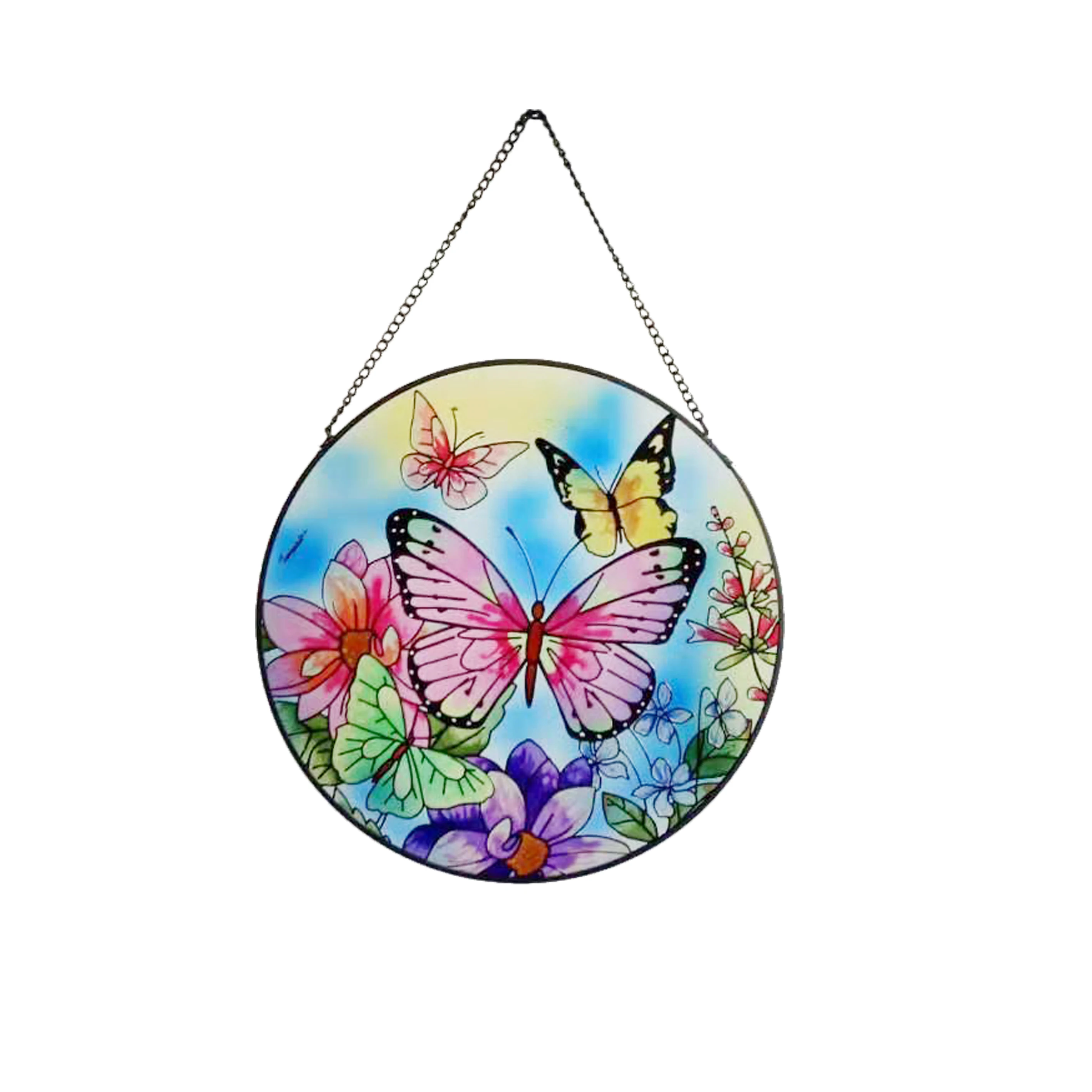 butterfly glass window art decoration crystal glass hanging suncatcher