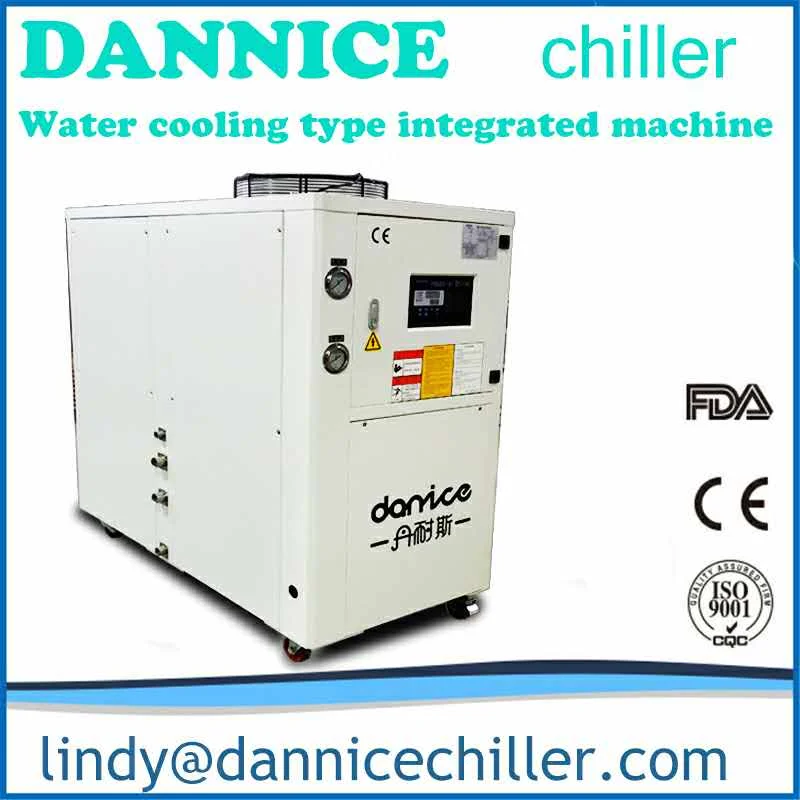 Dannice New Design 30kw cooling capacity water chiller manufacturer with cooling tower and two water pumps inside