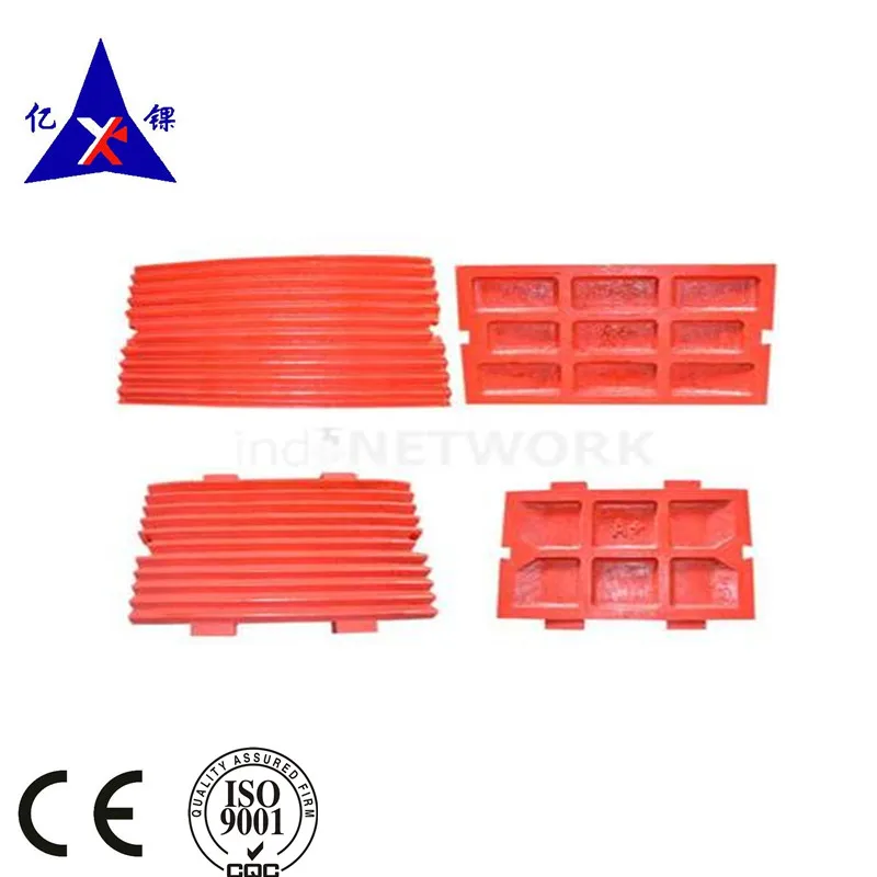250x400 fixed jaw plate with groove
