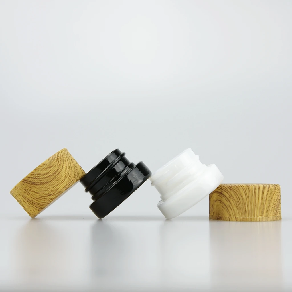 
New arrival 5ml 50ml 70ml 110ml custom child proof weed violet glass jar container with CRC cap/lid 