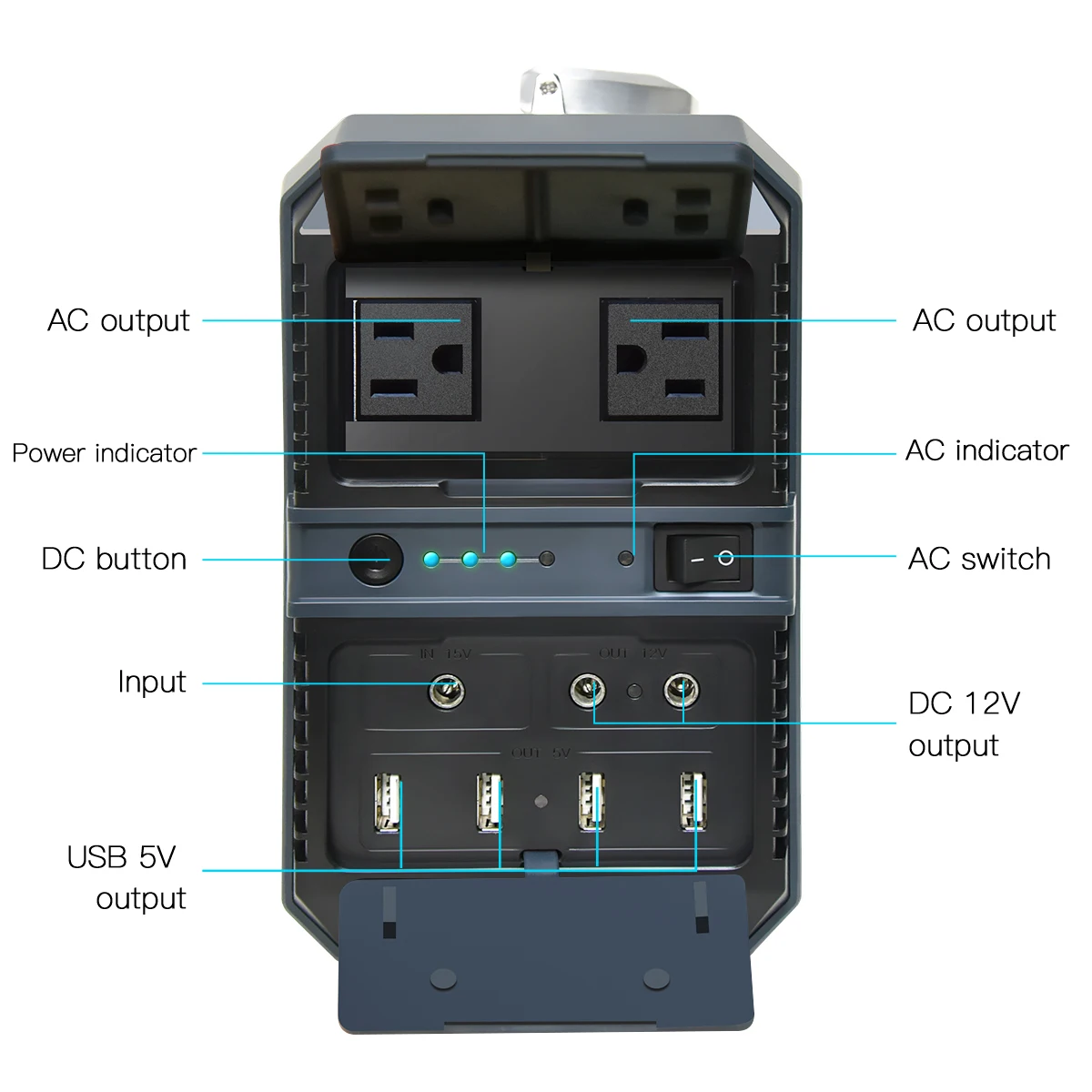Wholesale Potable Power Station Lithium battery 300W Rechargeable Solar Generator for Camping Fishing Hunting Outdoor