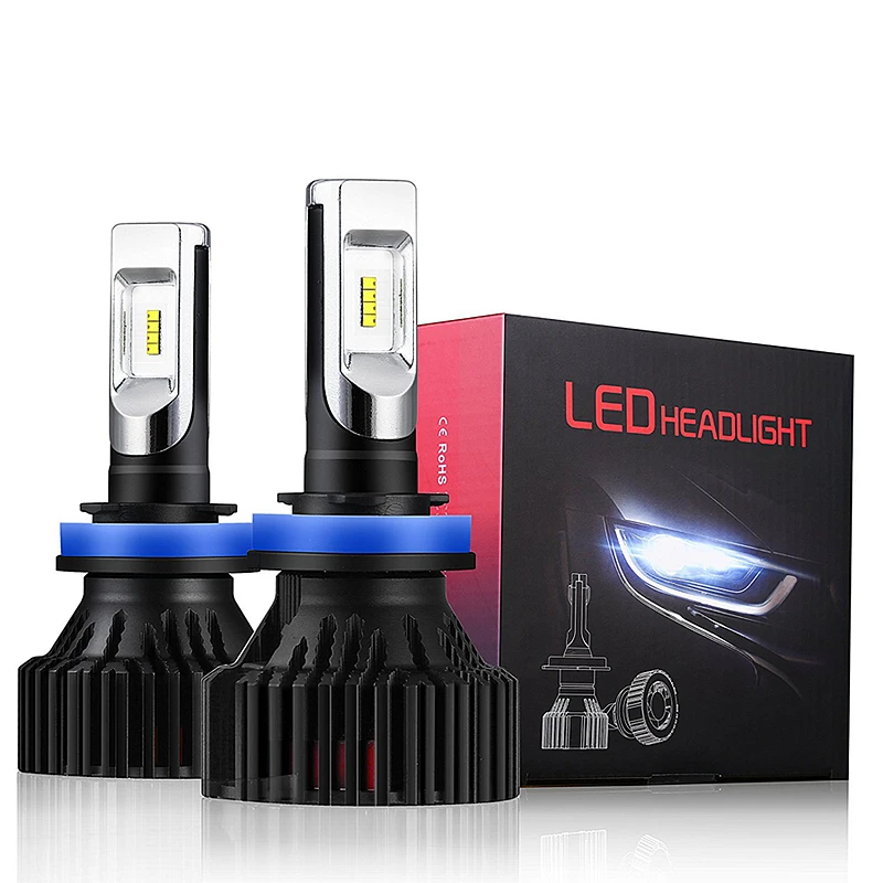 8000lm auto Automotive T8  H7 H11 9006 projector Car  6 bike 12w motorcycle led headlight Bulbs