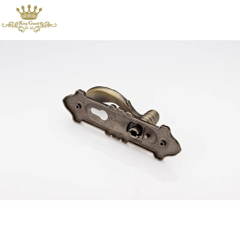 Zinc alloy luxury door handles lock antique bedroom wooden door handle household door lock