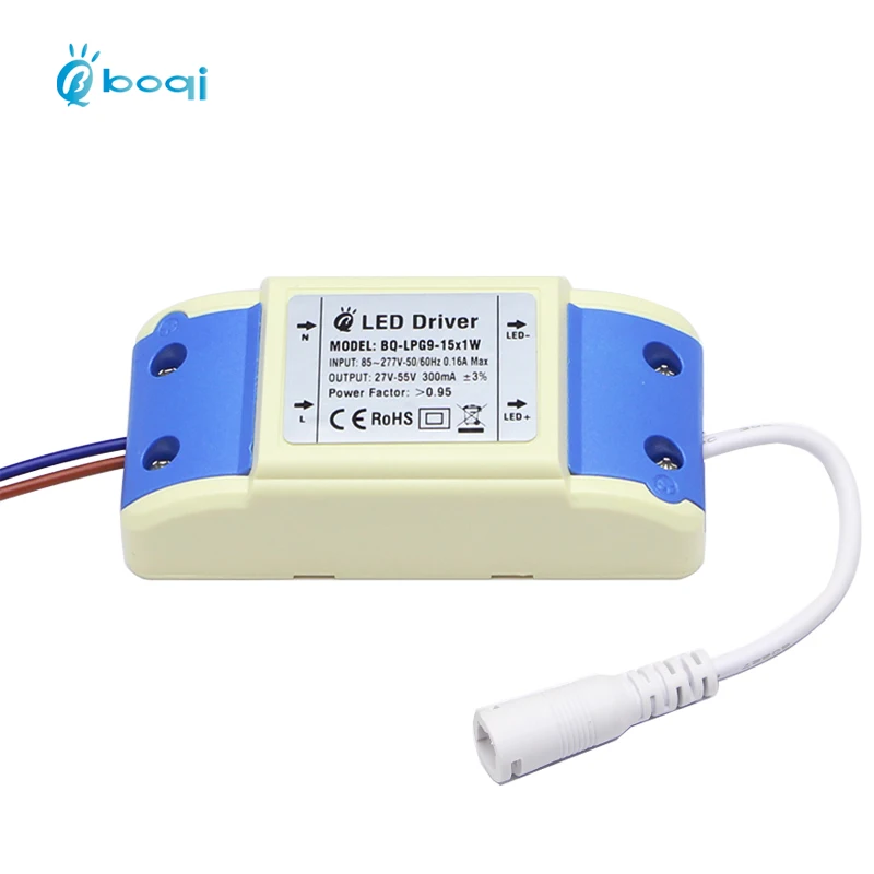 boqi CE FCC SAA Approval 15w led driver 48v 300ma for led panel light