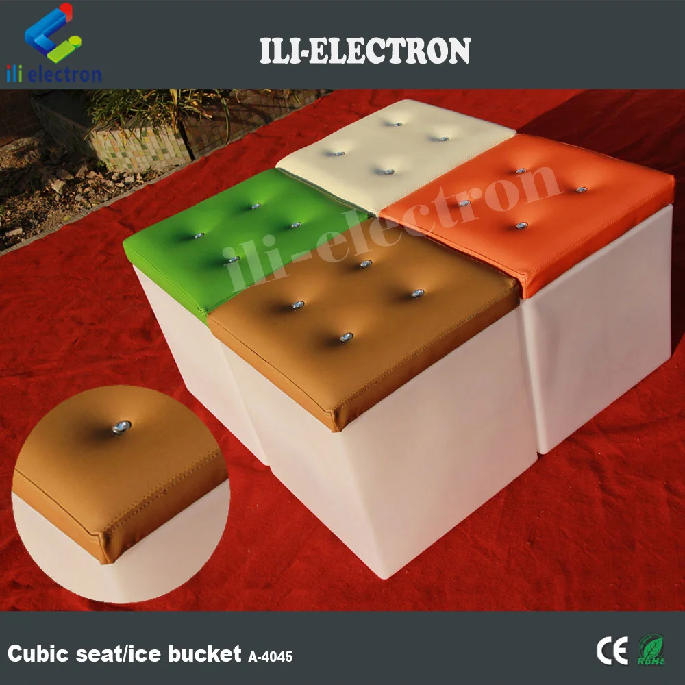 LED Cushion Cube LED cube Stools with Cushion