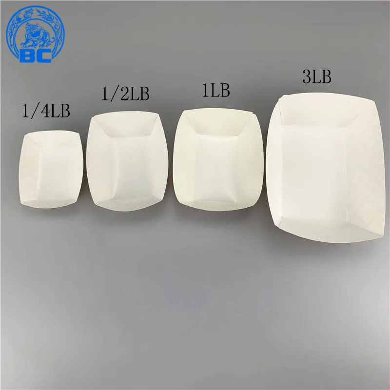 
wholesale Custom logo printed No folding boat shape grilled chicken pieces wrapped in paper boxes for hot dog 