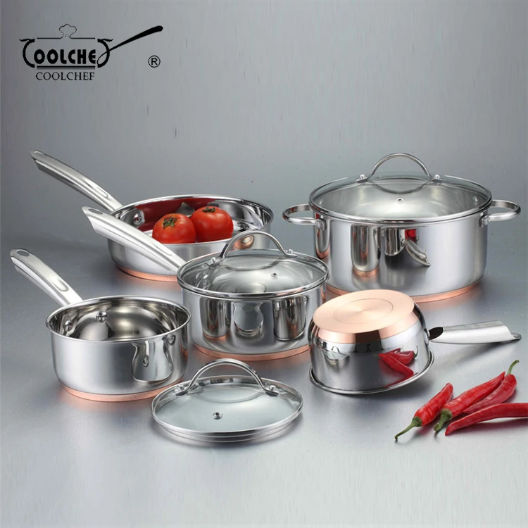 Manufacturers Of Kitchen Clad Steel 8Pcs Stainless Steel Cookware