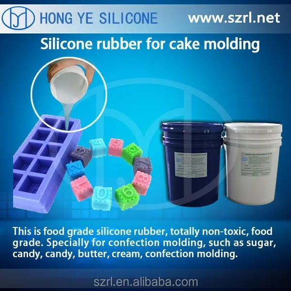 Food grade silicone molding compound for cake decorating