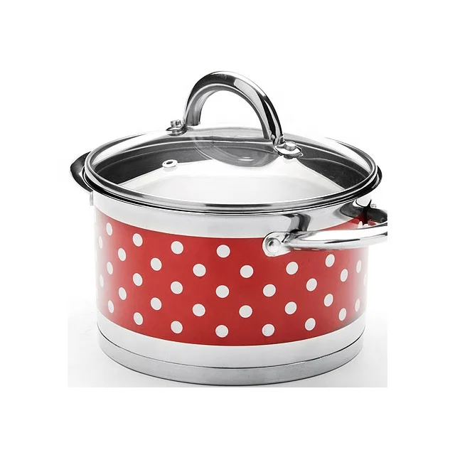 Korean design glass lid stock pot cooking ware stainless steel kitchen ware cooking pots and pans sets casseroles