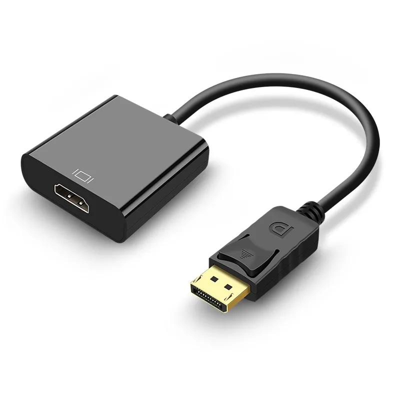 VegGieg Black Displayport to HDMI Adapter  4K DP Male  to HDMI Famale Converter Adpter